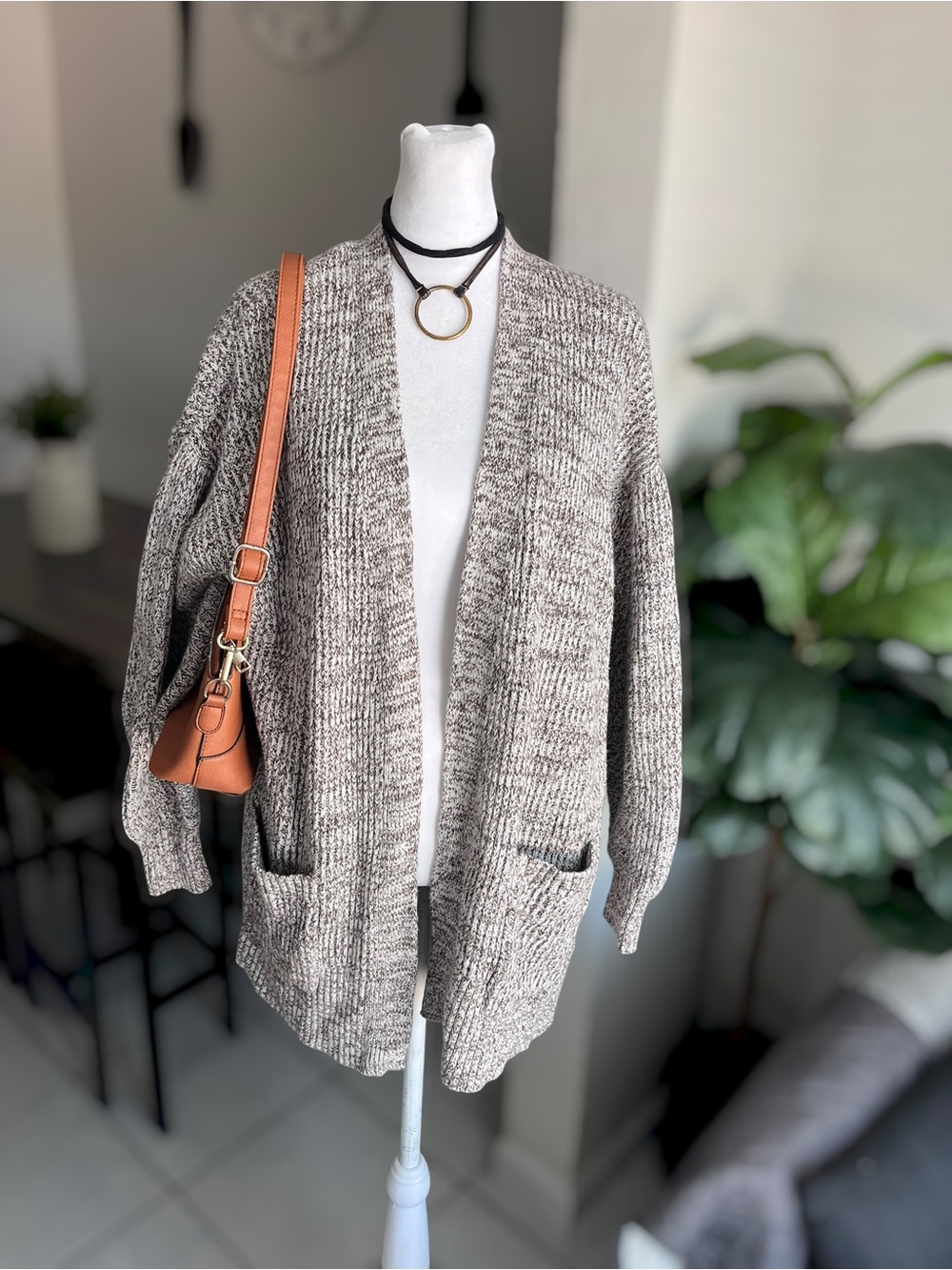 A New Day Size L Open Front Cardigan Sweater